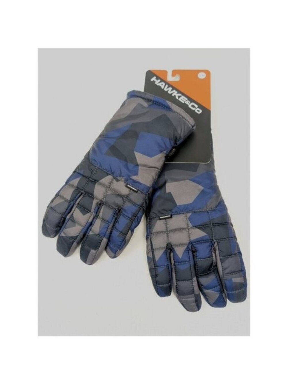 HAWKE & CO. Midweight Nylon Patterned Gloves In Fractal Camo S/M